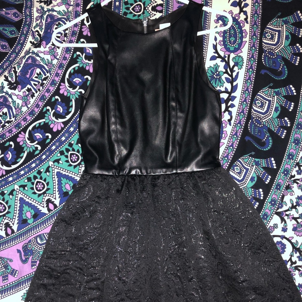 Faux Leather Dress w/ Pockets